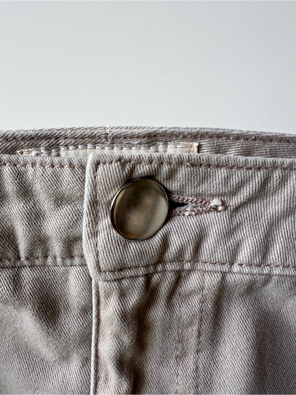 St Johns Bay Khaki Knee Length Skirt Cotton Straight Minimalist Casual Size 8 - Picture 9 of 15
